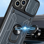 Custodia per telefono scorrevole Camshield TPU + PC con slot per schede, For iPhone 14 Pro Max