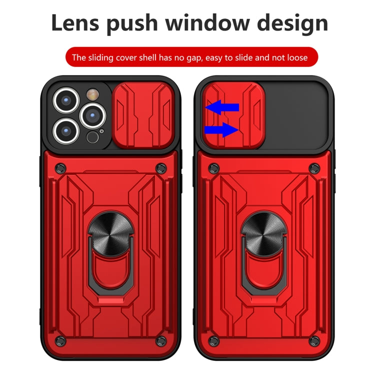 Custodia scorrevole TPU con slot carte per iPhone 14 Pro Max