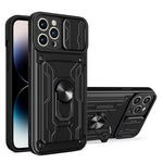 Custodia scorrevole TPU con slot carte per iPhone 14 Pro Max