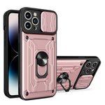 Custodia scorrevole TPU con slot carte per iPhone 14 Pro Max