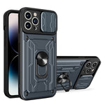 Custodia scorrevole TPU con slot carte per iPhone 14 Pro Max