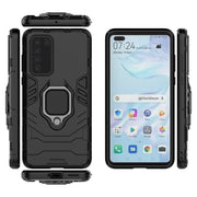 Custodia protettiva antiurto per PC + TPU con supporto per anello magnetico, For Huawei P40, For Huawei P40 Pro, For Galaxy Note 10 Lite, For OPPO A91, For OPPO Reno3