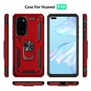 Custodia protettiva antiurto in TPU + PC con supporto girevole a 360 gradi, For Huawei P40, For Xiaomi Mi 10 Pro