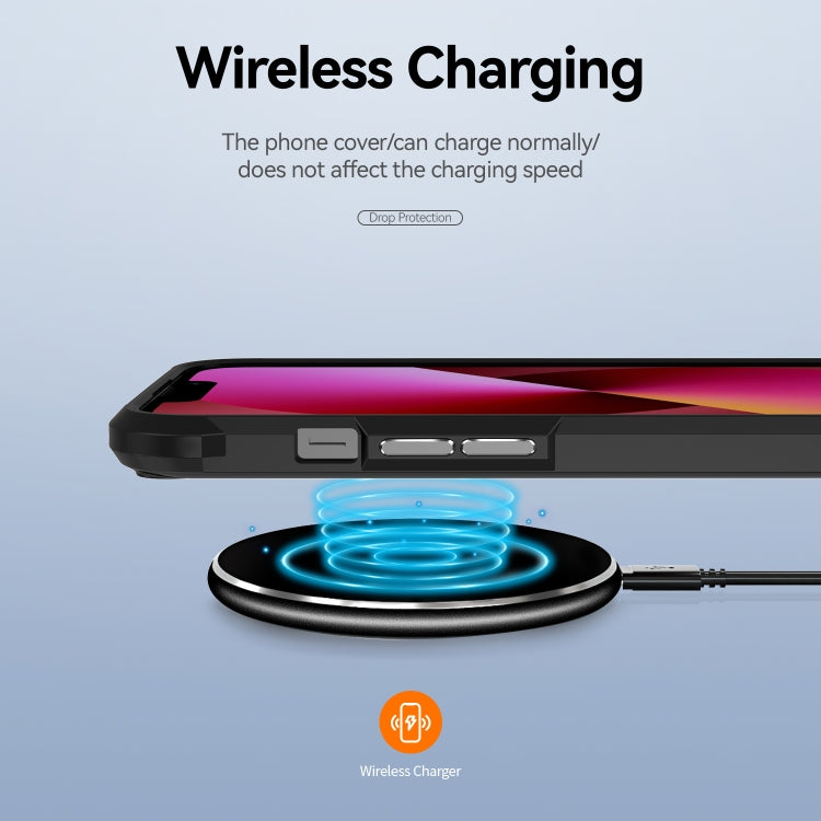 Custodia TPU e PC con protezione obiettivo per iPhone 14 Pro Max