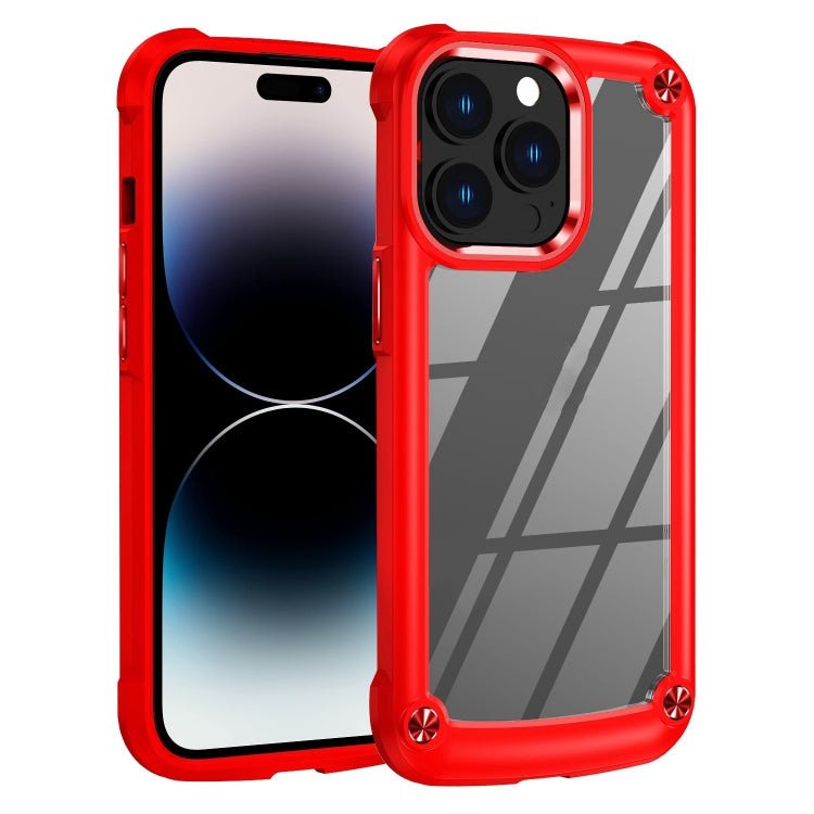 Custodia TPU e PC con protezione obiettivo per iPhone 14 Pro Max