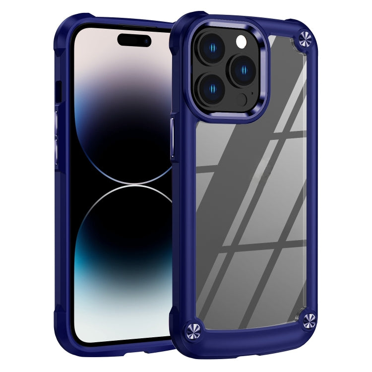 Custodia TPU e PC con protezione obiettivo per iPhone 14 Pro Max