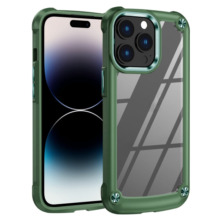 Custodia TPU e PC con protezione obiettivo per iPhone 14 Pro Max