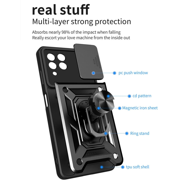 Cover per fotocamera scorrevole Design TPU + Custodia per PC, For OnePlus Nord N20 5G, For Samsung Galaxy M53 5G