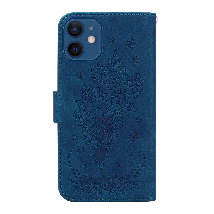 Custodia portafoglio in pelle con farfalla per iPhone SE e 12