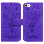 Custodia portafoglio in pelle con farfalla per iPhone SE e 12