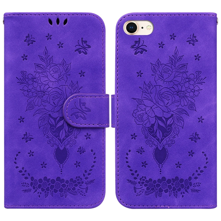 Custodia portafoglio in pelle con farfalla per iPhone SE e 12