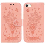 Custodia portafoglio in pelle con farfalla per iPhone SE e 12