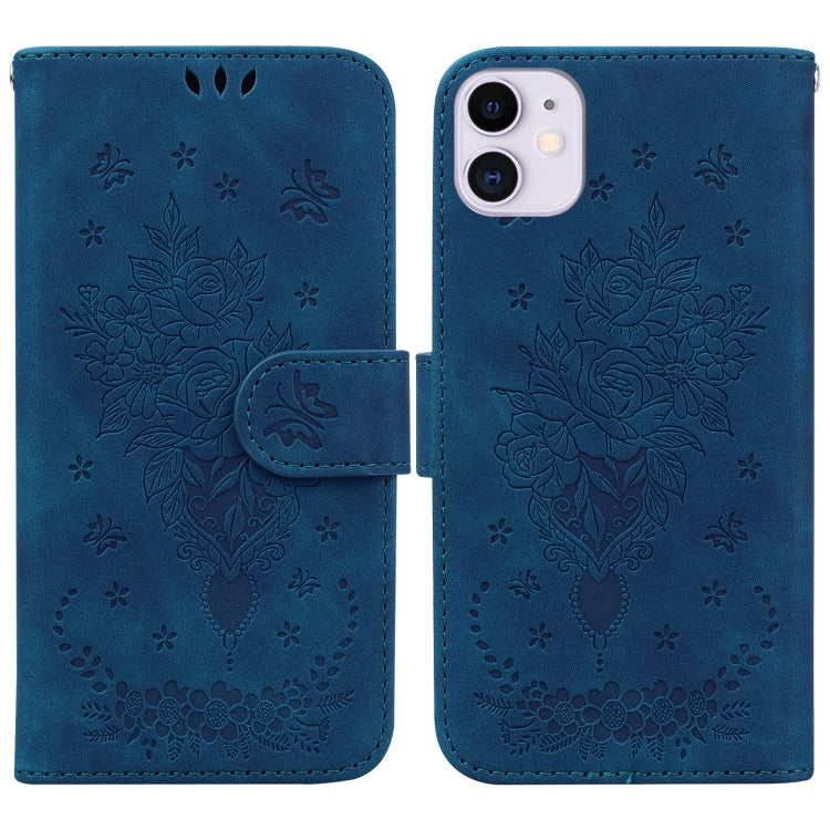 Custodia per telefono in pelle goffrata farfalla rosa, For iPhone 11, For iPhone 11 Pro, For iPhone 11 Pro Max, For iPhone 13 Pro Max