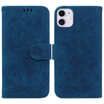 Custodia portafoglio in pelle goffrata rosa per iPhone 11 e 13 Pr