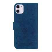 Custodia per telefono in pelle goffrata farfalla rosa, For iPhone 11, For iPhone 11 Pro, For iPhone 11 Pro Max, For iPhone 13 Pro Max