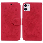 Custodia portafoglio in pelle goffrata rosa per iPhone 11 e 13 Pr