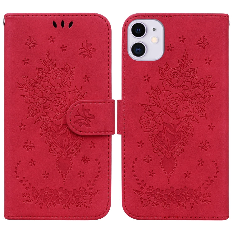 Custodia portafoglio in pelle goffrata rosa per iPhone 11 e 13 Pr