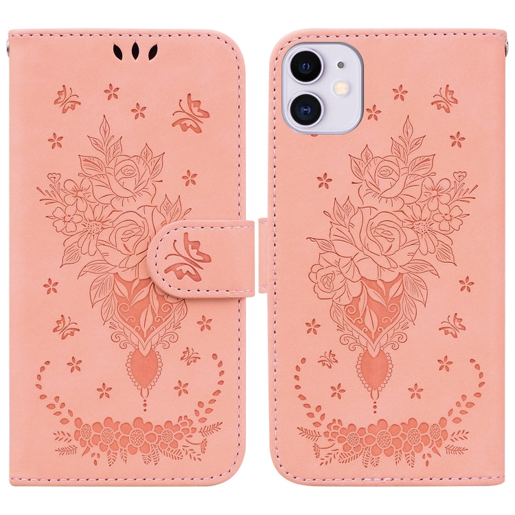 Custodia portafoglio in pelle goffrata rosa per iPhone 11 e 13 Pr