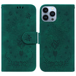 Custodia portafoglio in pelle goffrata rosa per iPhone 11 e 13 Pr