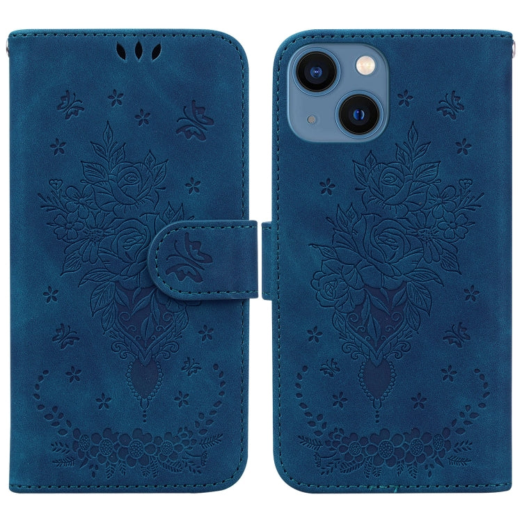Custodia per telefono in pelle goffrata farfalla rosa, For iPhone 13, For iPhone 13 mini, For iPhone 13 Pro, For iPhone XS / X