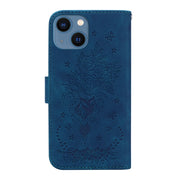 Custodia per telefono in pelle goffrata farfalla rosa, For iPhone 13, For iPhone 13 mini, For iPhone 13 Pro, For iPhone XS / X