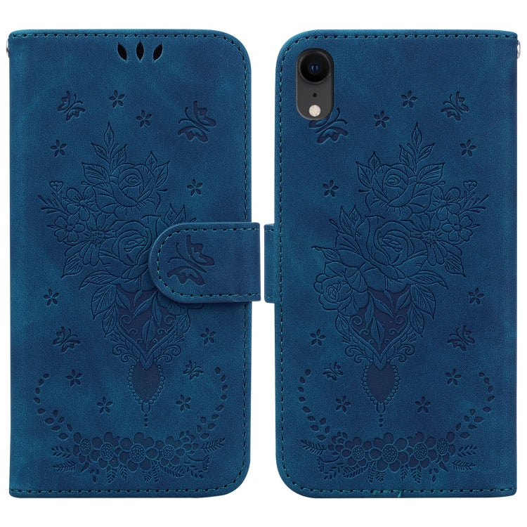 Custodia per telefono in pelle goffrata farfalla rosa, For iPhone XR, For iPhone XS Max