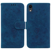 Custodia per telefono in pelle goffrata farfalla rosa, For iPhone XR, For iPhone XS Max