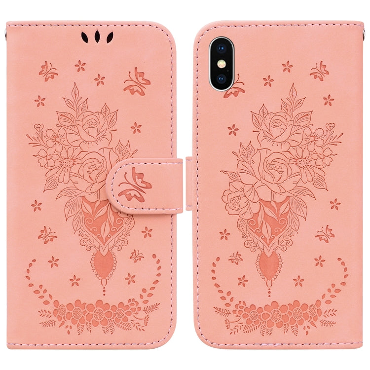 Custodia portafoglio in pelle rosa per iPhone XR e XS Max