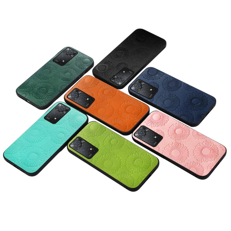 Custodia per telefono antiurto in PU con motivo a girasole, For Xiaomi 12 Pro, For Xiaomi 12 / 12X, For Xiaomi Redmi Note 11 Pro, For Xiaomi Redmi Note 11 / Note 11S 4G