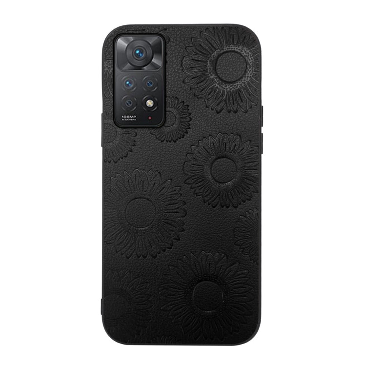 Custodia per telefono antiurto in PU con motivo a girasole, For Xiaomi 12 Pro, For Xiaomi 12 / 12X, For Xiaomi Redmi Note 11 Pro, For Xiaomi Redmi Note 11 / Note 11S 4G