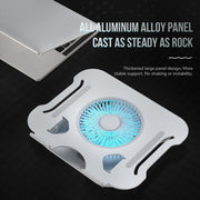 R-JUST BJ01-5 Staffa di sollevamento pieghevole per laptop con ventola