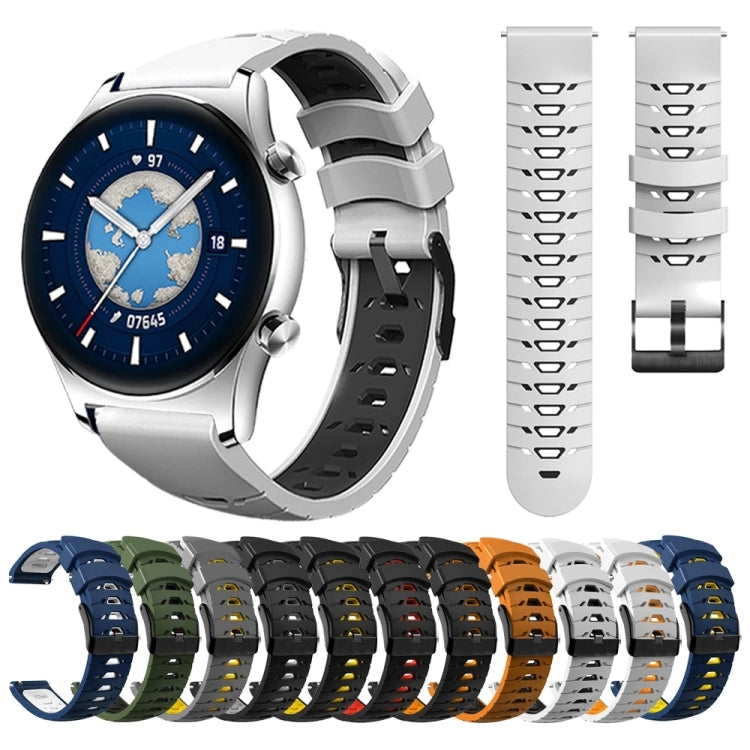Cinturino trapezoidale in silicone a tre file di fori, For Samsung Galaxy Watch 46mm, For Samsung Galaxy Watch Active