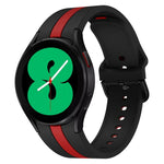 Per Samsung Galaxy Watch4 40 / 44mm / Watch4 Classic 42 / 46mm Cinturino in silicone bicolore a tre strisce verticali