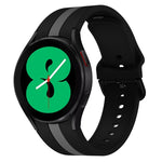 Per Samsung Galaxy Watch4 40 / 44mm / Watch4 Classic 42 / 46mm Cinturino in silicone bicolore a tre strisce verticali