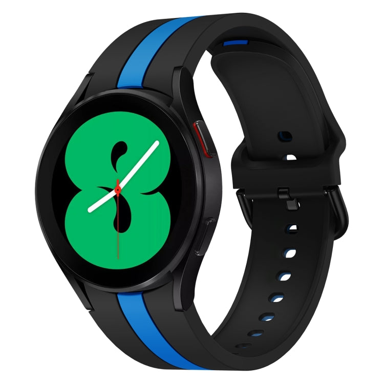 Per Samsung Galaxy Watch4 40 / 44mm / Watch4 Classic 42 / 46mm Cinturino in silicone bicolore a tre strisce verticali