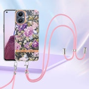 Custodia per telefono in TPU serie Flowers con cordino, For OnePlus N20 5G, For OPPO Realme 9 Pro+ 5G, For OPPO Realme 9 Pro 5G, For OPPO Realme 9i/A36/A96 4G