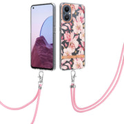 Custodia per telefono in TPU serie Flowers con cordino, For OnePlus N20 5G, For OPPO Realme 9 Pro+ 5G, For OPPO Realme 9 Pro 5G, For OPPO Realme 9i/A36/A96 4G