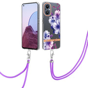 Custodia per telefono in TPU serie Flowers con cordino, For OnePlus N20 5G, For OPPO Realme 9 Pro+ 5G, For OPPO Realme 9 Pro 5G, For OPPO Realme 9i/A36/A96 4G