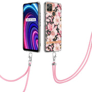 Custodia per telefono in TPU serie Flowers con cordino, For OPPO Realme C21Y, For Xiaomi Redmi Note 11s, For Samsung Galaxy A13, For Samsung Galaxy A23