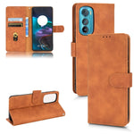 Custodia per telefono in pelle con vibrazione magnetica Skin Feel, For Motorola Edge 30, For Motorola Moto G52, For Samsung Galaxy M33 5G, For Sharp Simple Sumaho 6