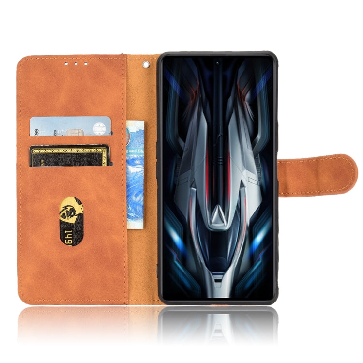 Custodia per telefono in pelle con vibrazione magnetica Skin Feel, For Xiaomi Poco F4 GT/Redmi K50 Gaming