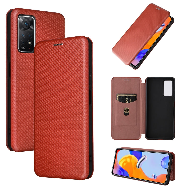 Custodia per telefono in pelle con vibrazione orizzontale magnetica in fibra di carbonio, For Motorola Moto E32 4G, For Motorola Moto G52/G82, For Xiaomi Redmi Note 11 Pro, For Xiaomi 12 Lite
