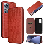 Custodia per telefono in pelle con vibrazione orizzontale magnetica in fibra di carbonio, For Motorola Moto E32 4G, For Motorola Moto G52/G82, For Xiaomi Redmi Note 11 Pro, For Xiaomi 12 Lite