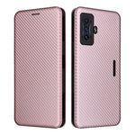 Custodia per telefono in pelle con vibrazione orizzontale magnetica in fibra di carbonio, For Xiaomi Poco F4 GT/Redmi K50 Gaming