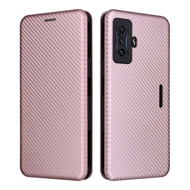 Custodia per telefono in pelle con vibrazione orizzontale magnetica in fibra di carbonio, For Xiaomi Poco F4 GT/Redmi K50 Gaming