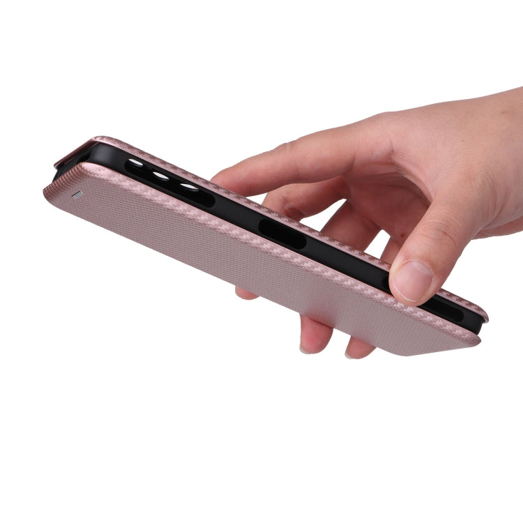 Custodia per telefono in pelle con vibrazione orizzontale magnetica in fibra di carbonio, For Xiaomi Poco F4 GT/Redmi K50 Gaming