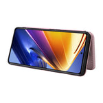 Custodia per telefono in pelle con vibrazione orizzontale magnetica in fibra di carbonio, For Xiaomi Poco F4 GT/Redmi K50 Gaming