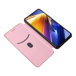 Custodia per telefono in pelle con vibrazione orizzontale magnetica in fibra di carbonio, For Xiaomi Poco F4 GT/Redmi K50 Gaming