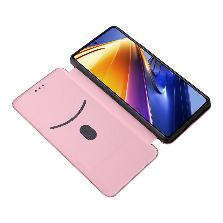 Custodia per telefono in pelle con vibrazione orizzontale magnetica in fibra di carbonio, For Xiaomi Poco F4 GT/Redmi K50 Gaming