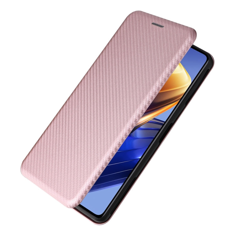 Custodia per telefono in pelle con vibrazione orizzontale magnetica in fibra di carbonio, For Xiaomi Poco F4 GT/Redmi K50 Gaming